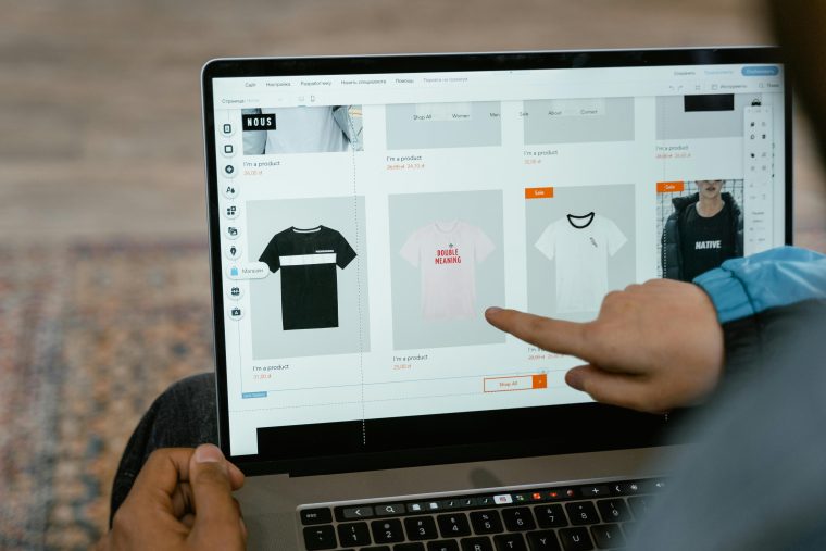 Two people looking at a digital linesheet
